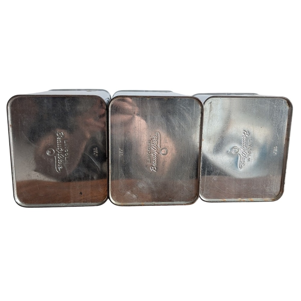 MCM Vintage Lincoln Beautyware Chrome Metal 3 Piece Canister Set - Picture 9 of 13